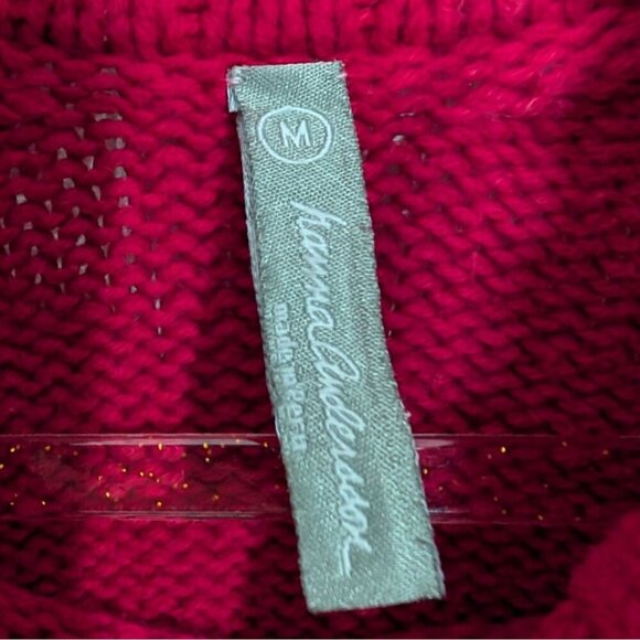 Hanna Andersson Floral Turtleneck Sweater Womens Size Medium Pink Fair Isle - Picture 3 of 8